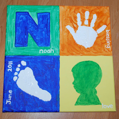 Handprint and Footprint Canvas