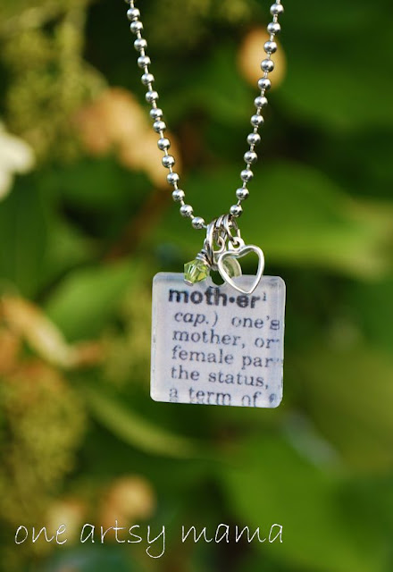 Mod Podge "Mother" Necklace