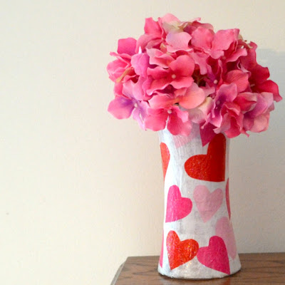 Easy Valentine Heart Vase