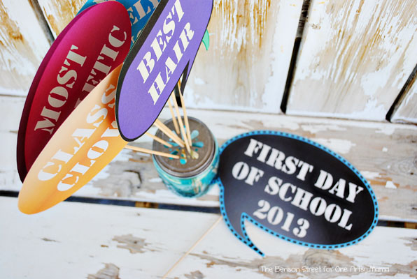Props for Back To School Photos plus a Printable