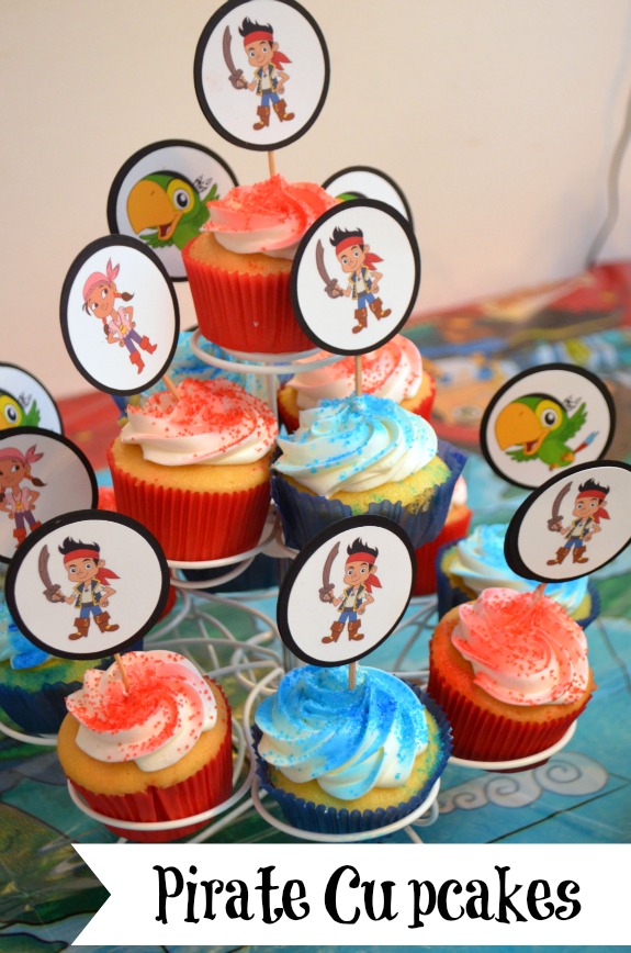 48 Pirate Pirates Iced Icing Mini Cupcake Topper Edible Fairy Cake Bun Toppers 