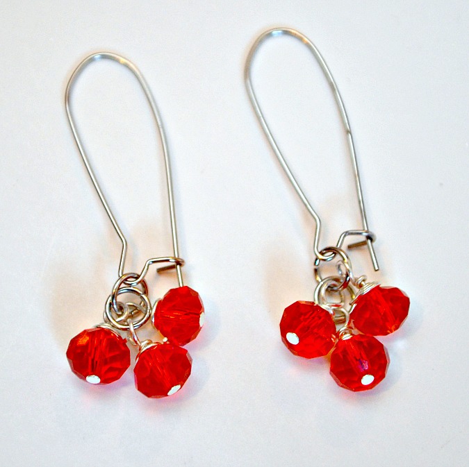 Red Dangle Earrings