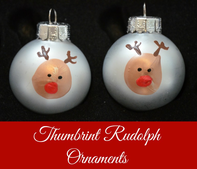 Thumbprint Rudolph Ornaments