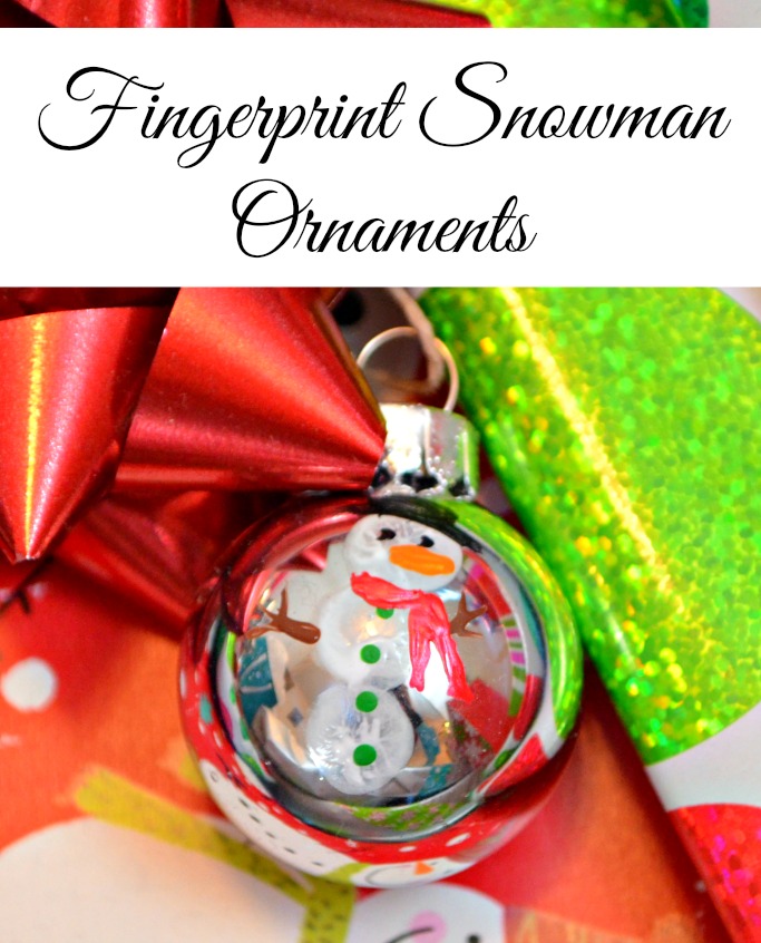 Fingerprint Snowman Ornaments
