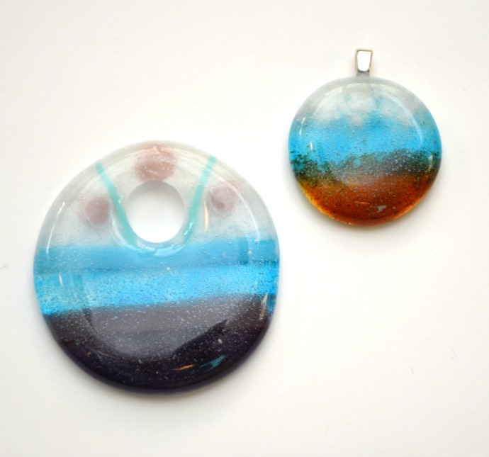 fused glass pendants