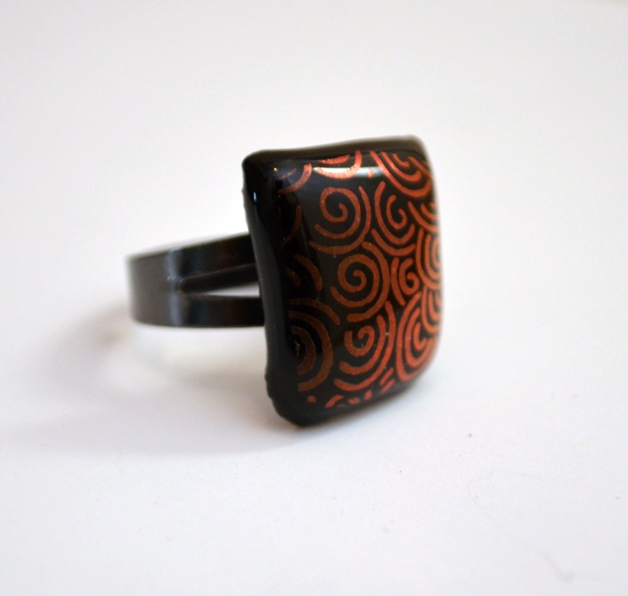 Dichroic Fused Glass Ring