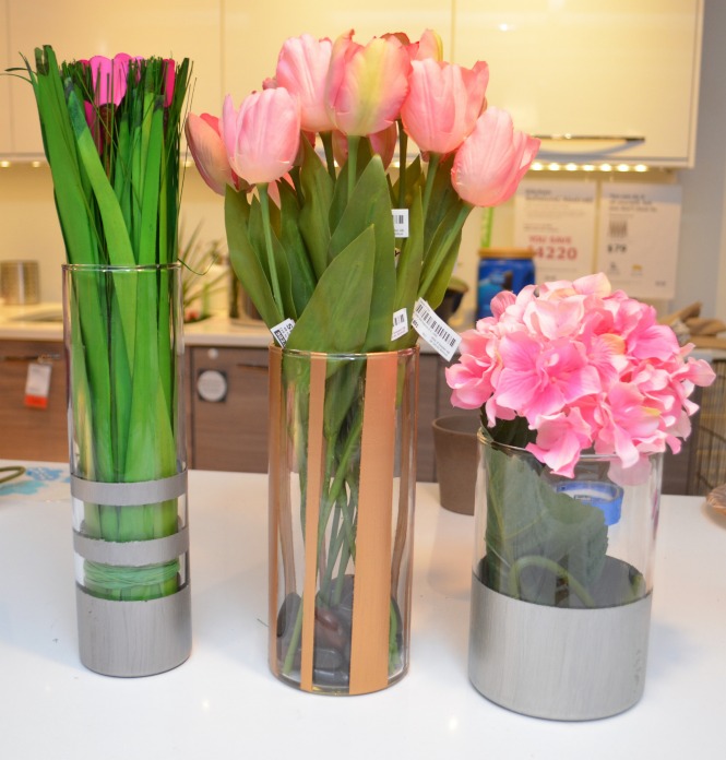 Metallic Accent Vases: A Glam Spring Centerpiece
