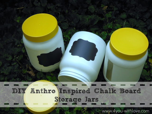 DIY Anthro Inspired Chal Board Storage Jars