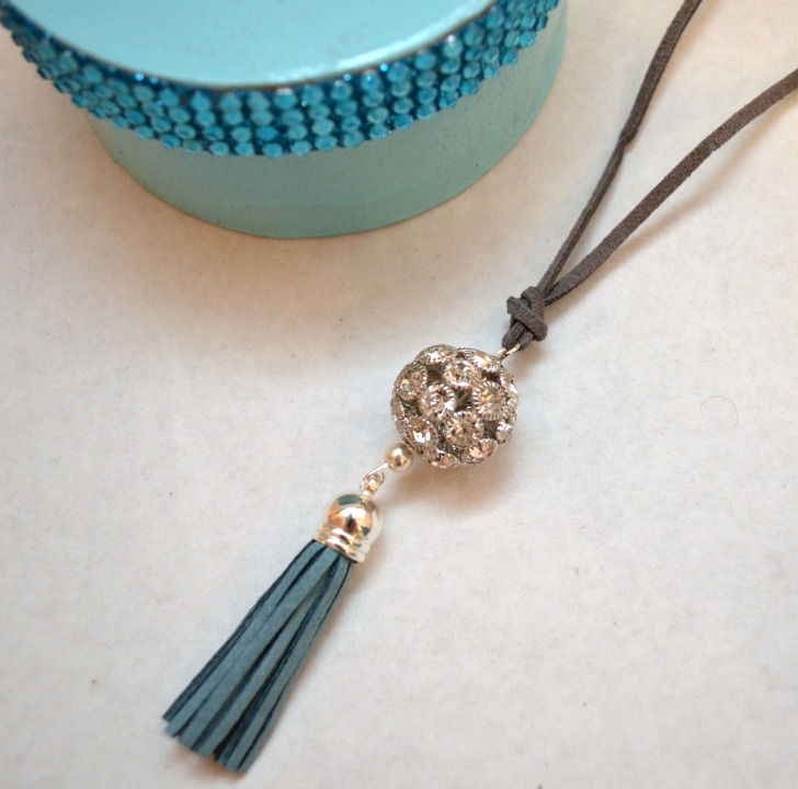 Monogram Jewelry Box and Tassel Necklace