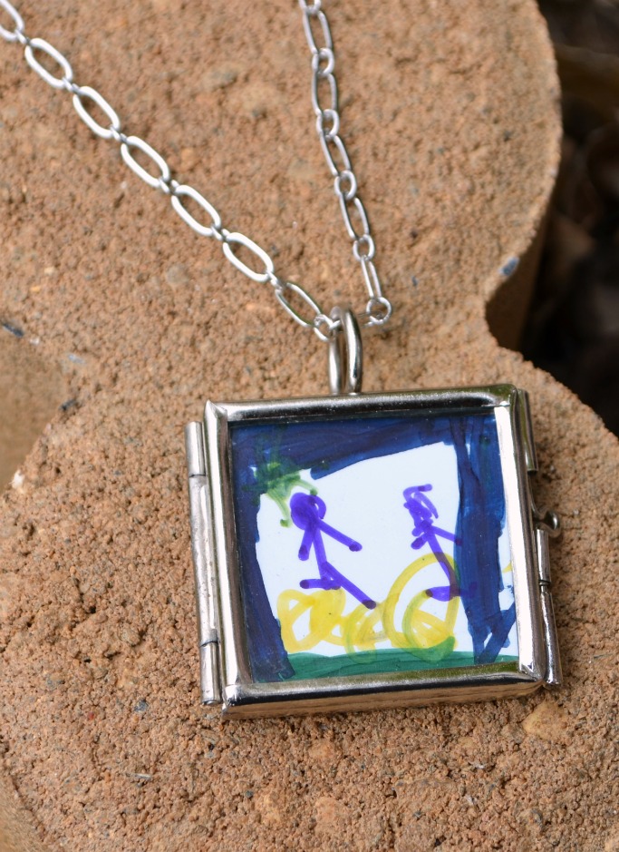 Mother's Day Locket with child's art