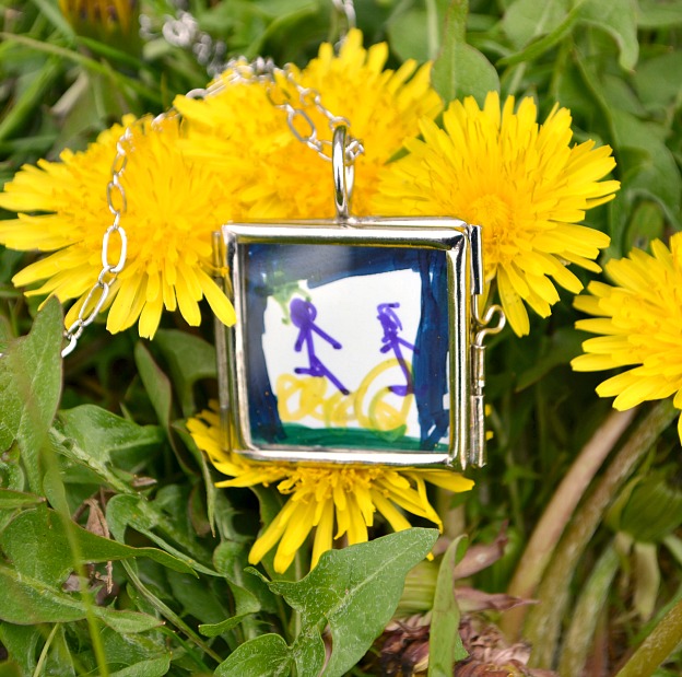 Mother's Day Locket with child's art