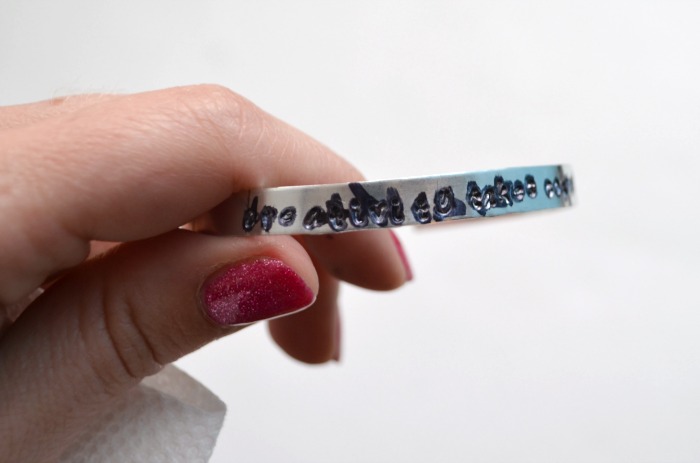 Stamped Bangle Bracelet