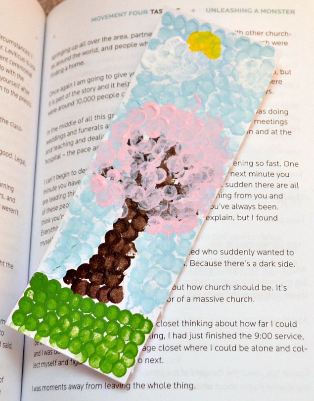 Pointillism Bookmark for Kids!