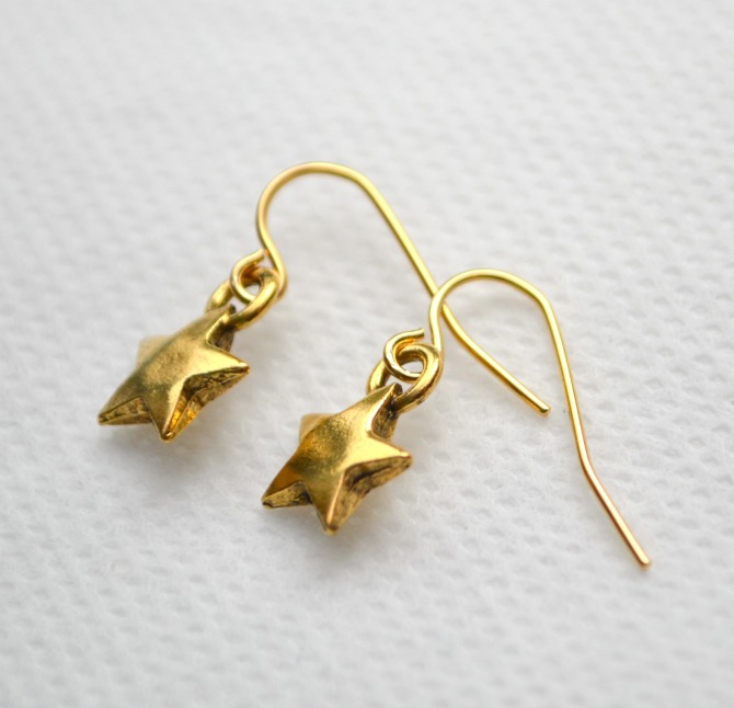 Gold Little Star Earrings