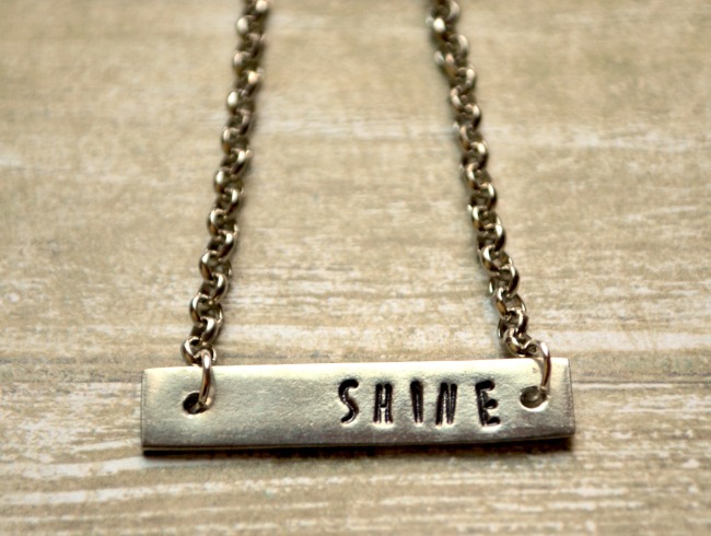 One Word Bar Necklace