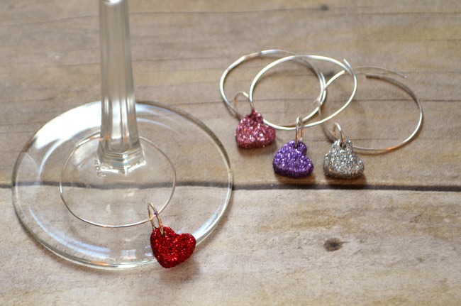 Valentine’s Day Heart Shaped Wine Charms