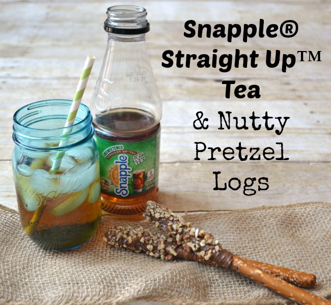 Snapple Straight Up Tea & Nutty Pretzel Logs