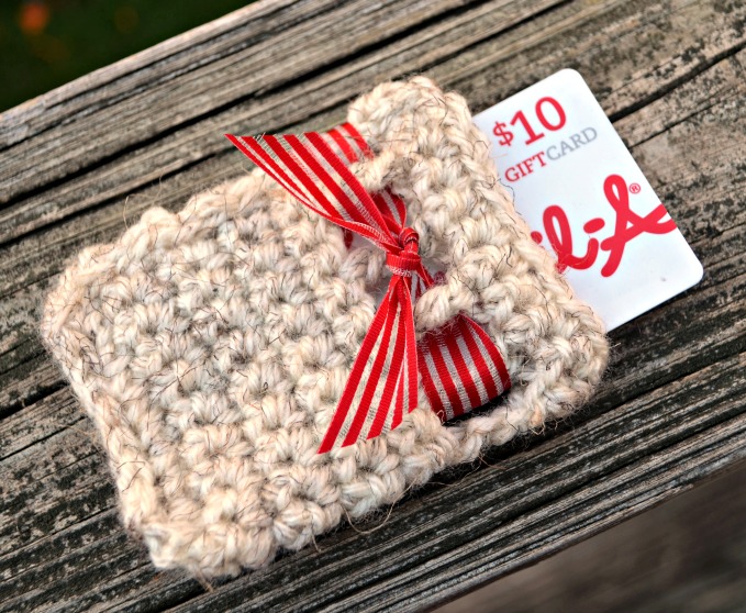 Crochet Gift Card Holder with Ribbon