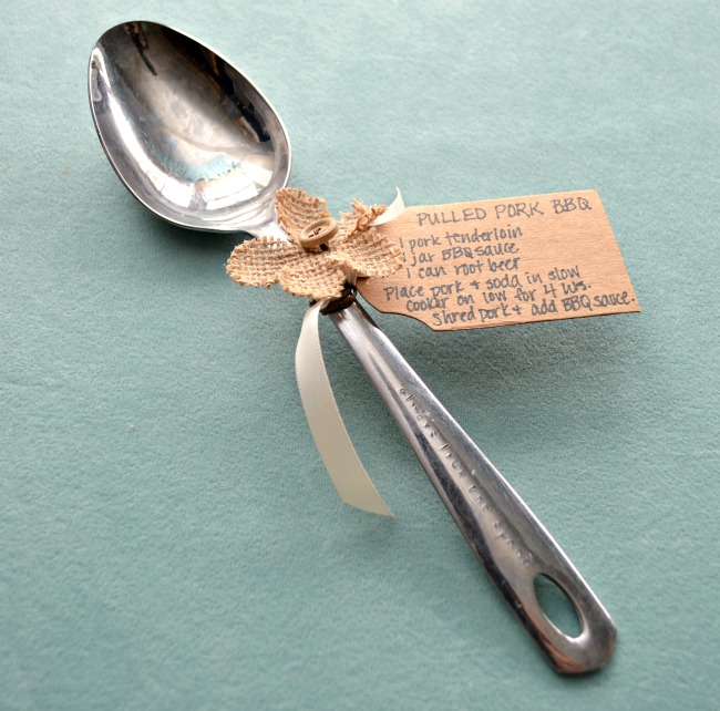 Stamped Serving Spoon Hostess Gift