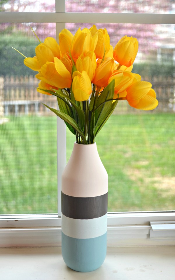 Painted Striped Vase