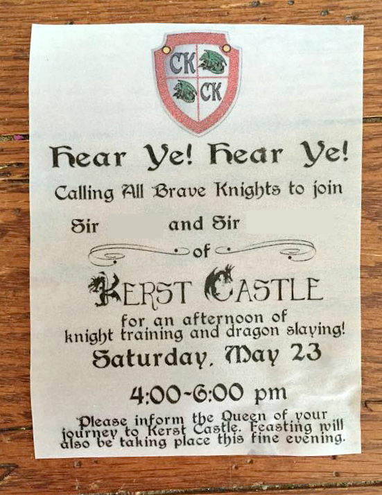 Knights and Dragons Party Invitation