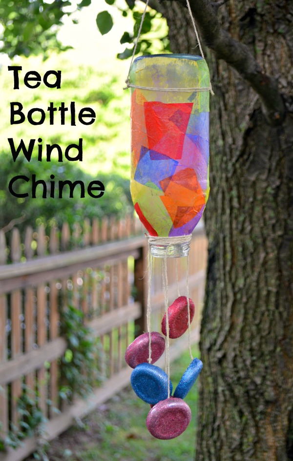 Tea Bottle Wind Chime Craft for Kids