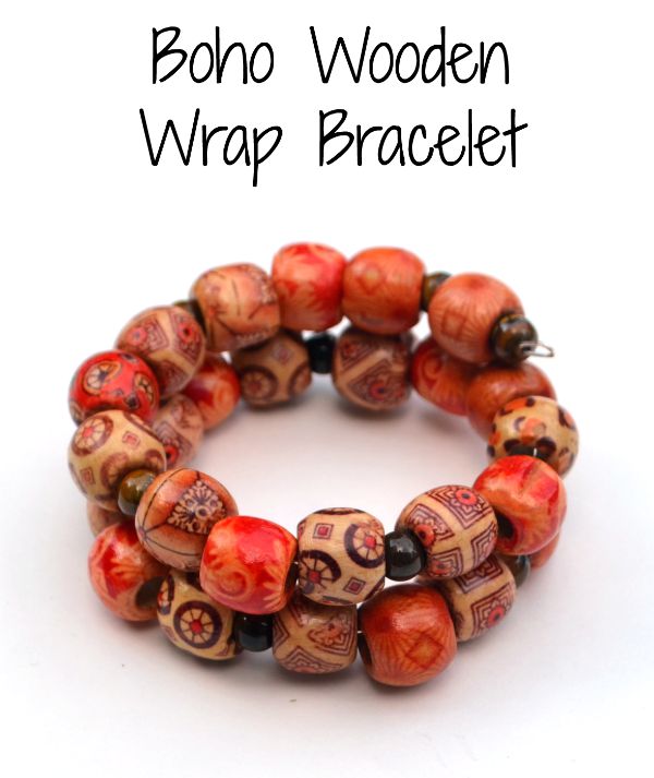 Boho Wooden Wrap Bracelet