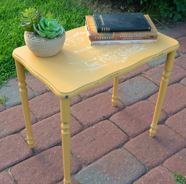 Yellow Chalk Painted Table