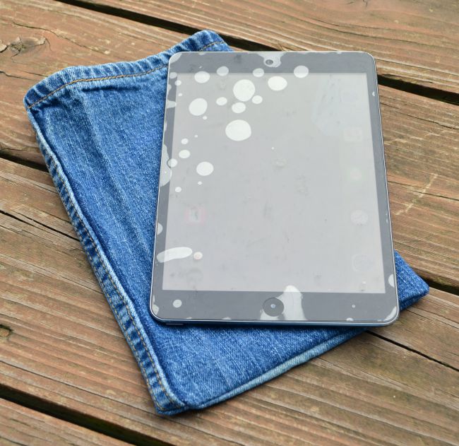 Re-purposed Denim Tablet Pouch