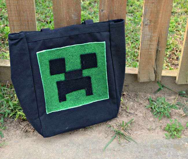DIY Minecraft Creeper Tote Bag