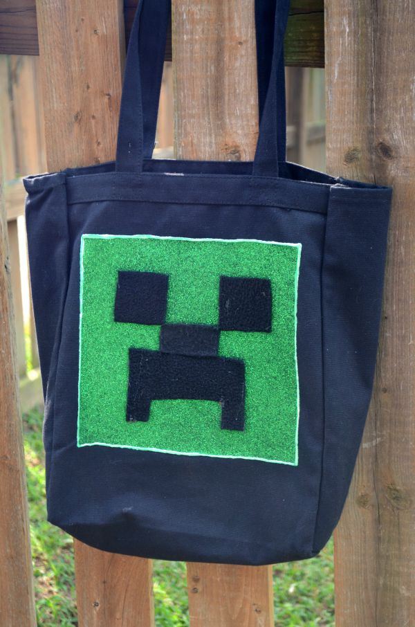 DIY Minecraft Creeper Tote Bag