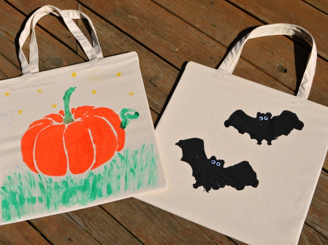 Stenciled Trick or Treat Bags