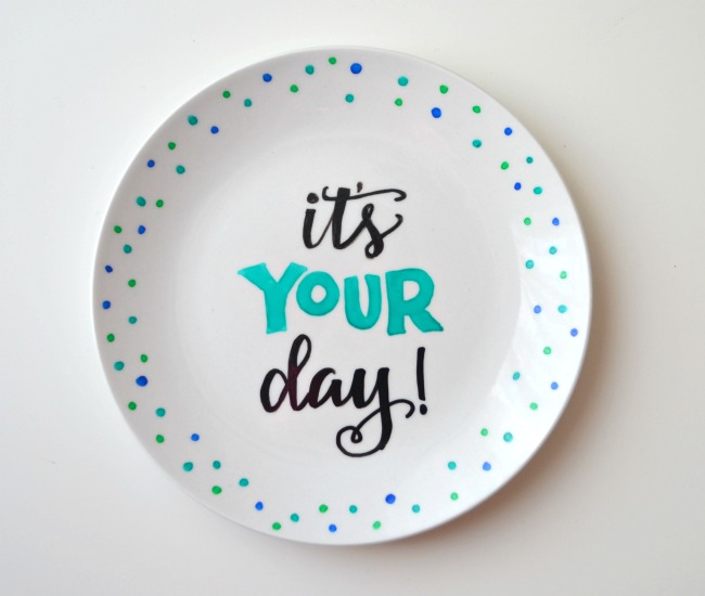 Hand Lettered Plate