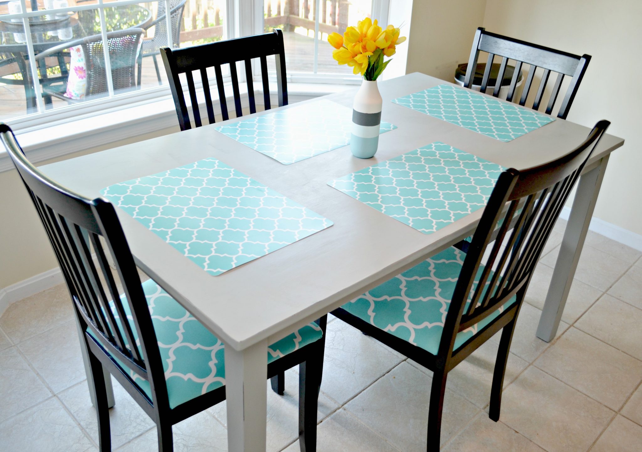 Kitchen Table and Chairs Makeover