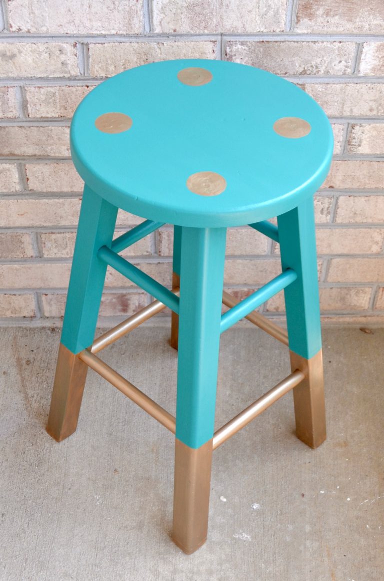 Thrift Store Challenge: Babanees Inspired Painted Stool