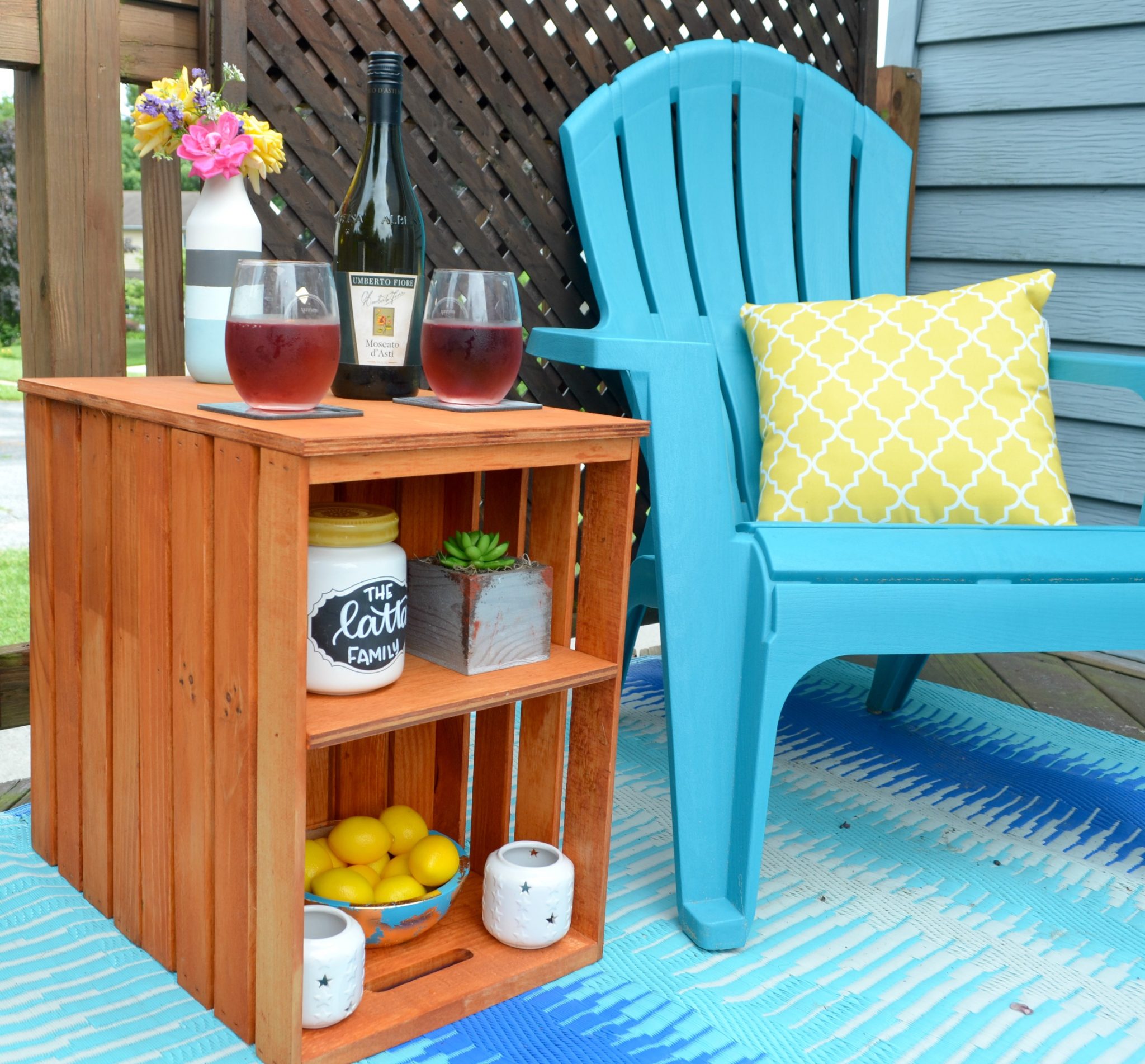 DIY Outdoor Crate Table