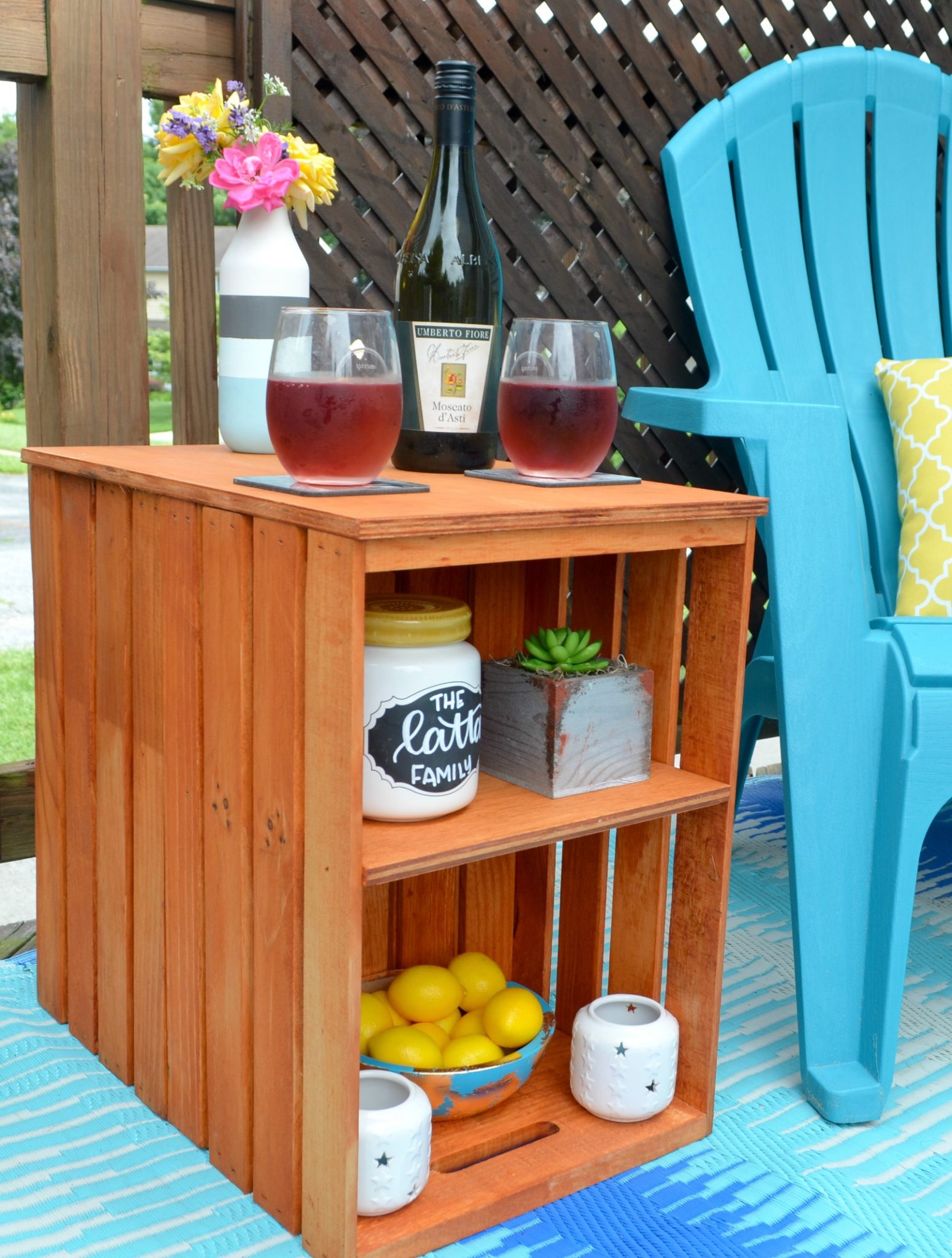 DIY Outdoor Table with Crates