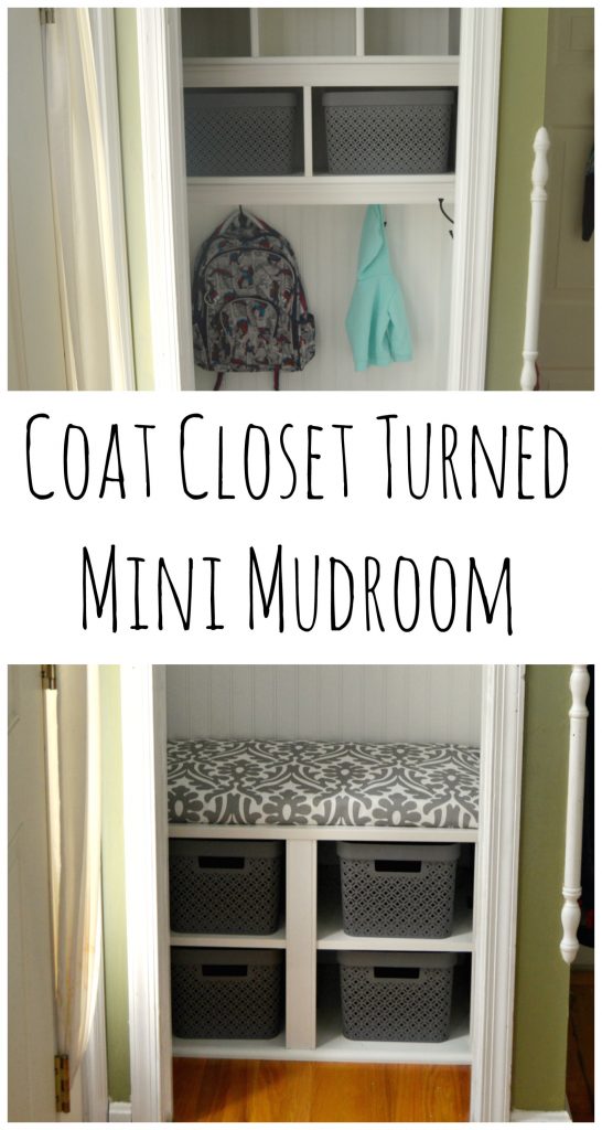 Coat Closet Turned Mini Mudroom