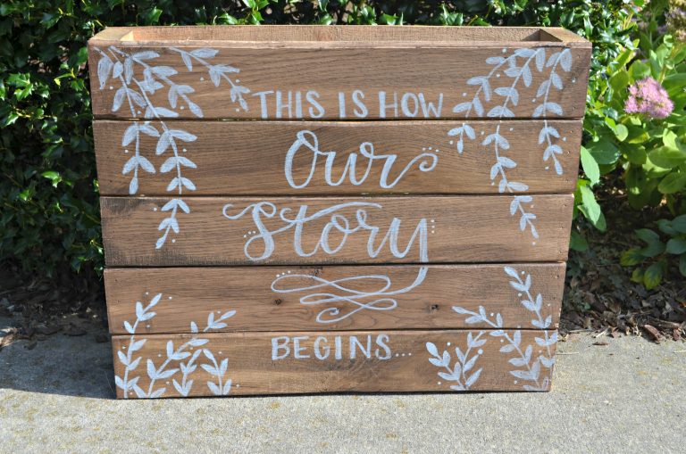 Rustic Hand Lettered Wedding Signs