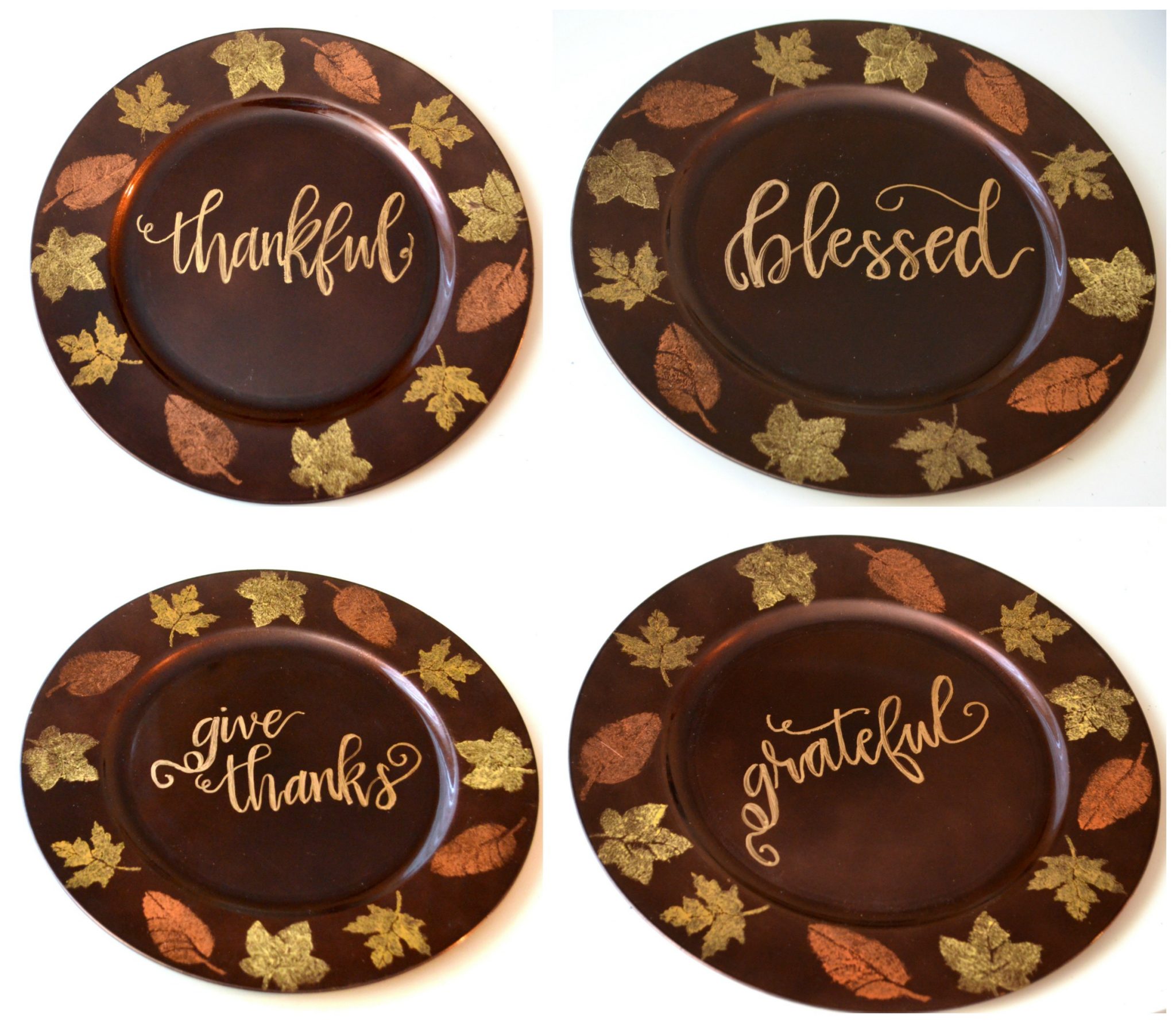 Stenciled Fall Chargers