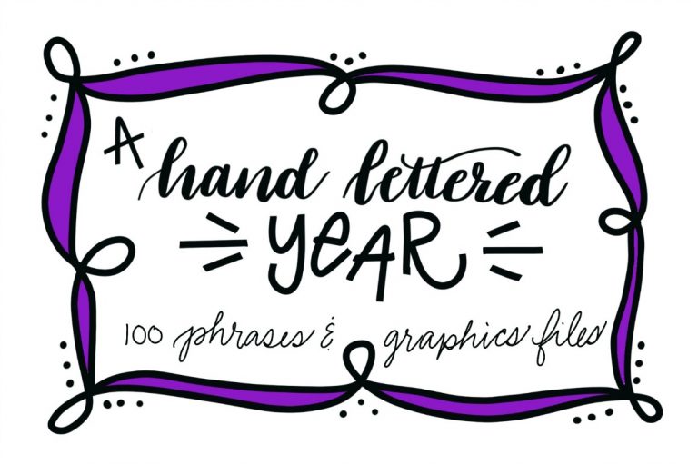 A Hand Lettered Year of Seasonal Clip Art