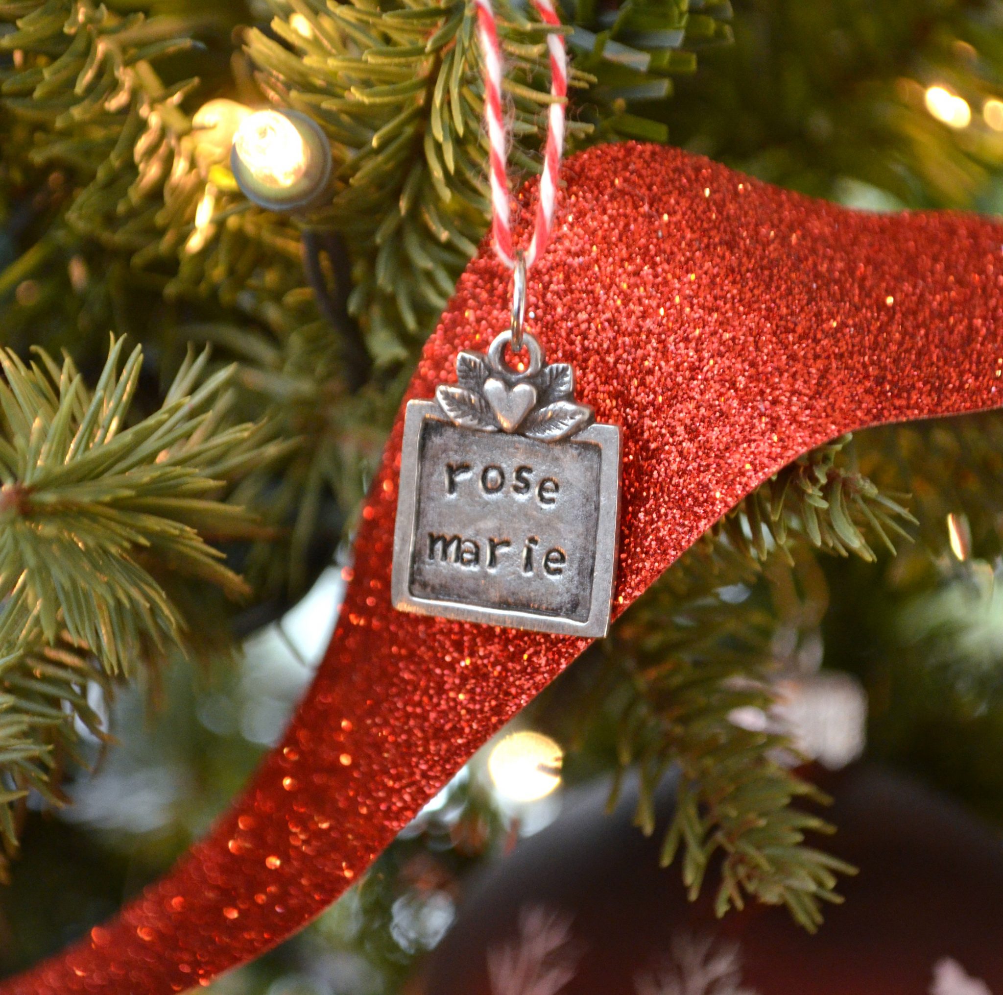 Gift Tag Ornament - Metal Stamped