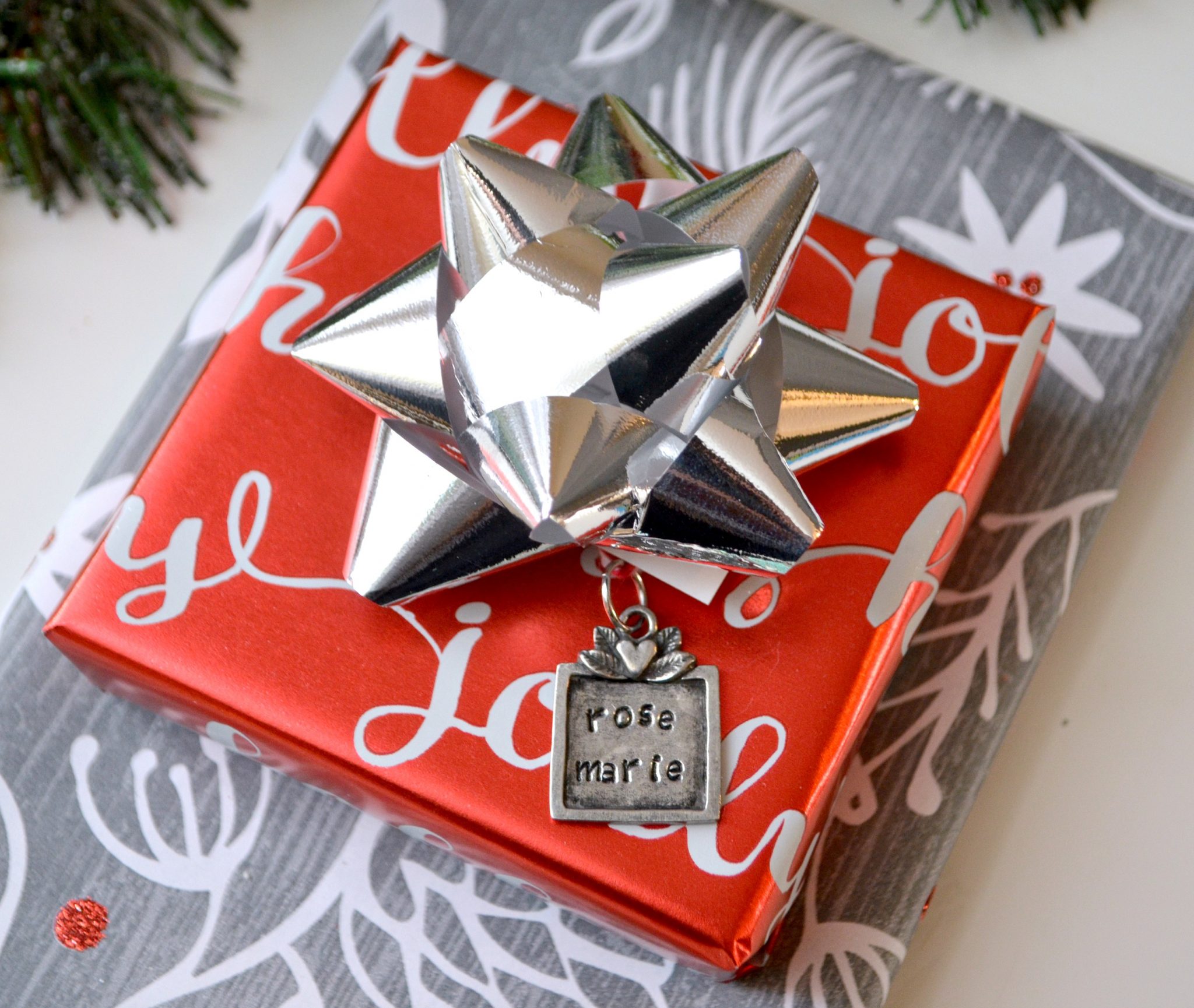 Metal Stamped Gift Tag Ornament