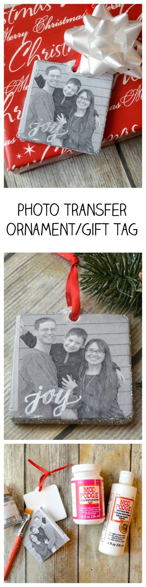 Photo Transfer Ornament and Gift Tag