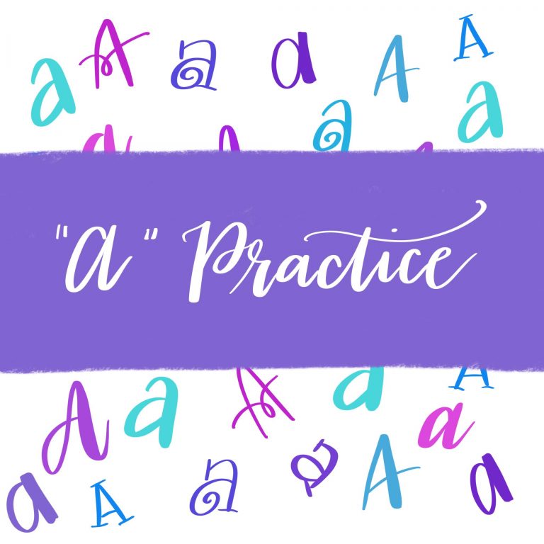 Hand Lettering Practice Sheets: 9 Ways to Draw an A