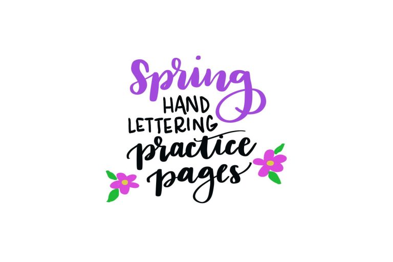 Spring Hand Lettering Practice Page