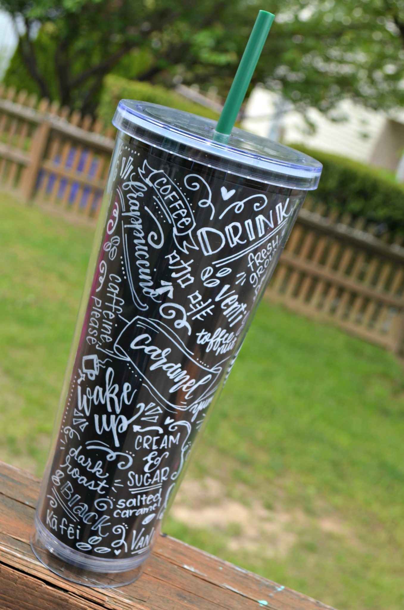 Chalk Art Coffee Cup