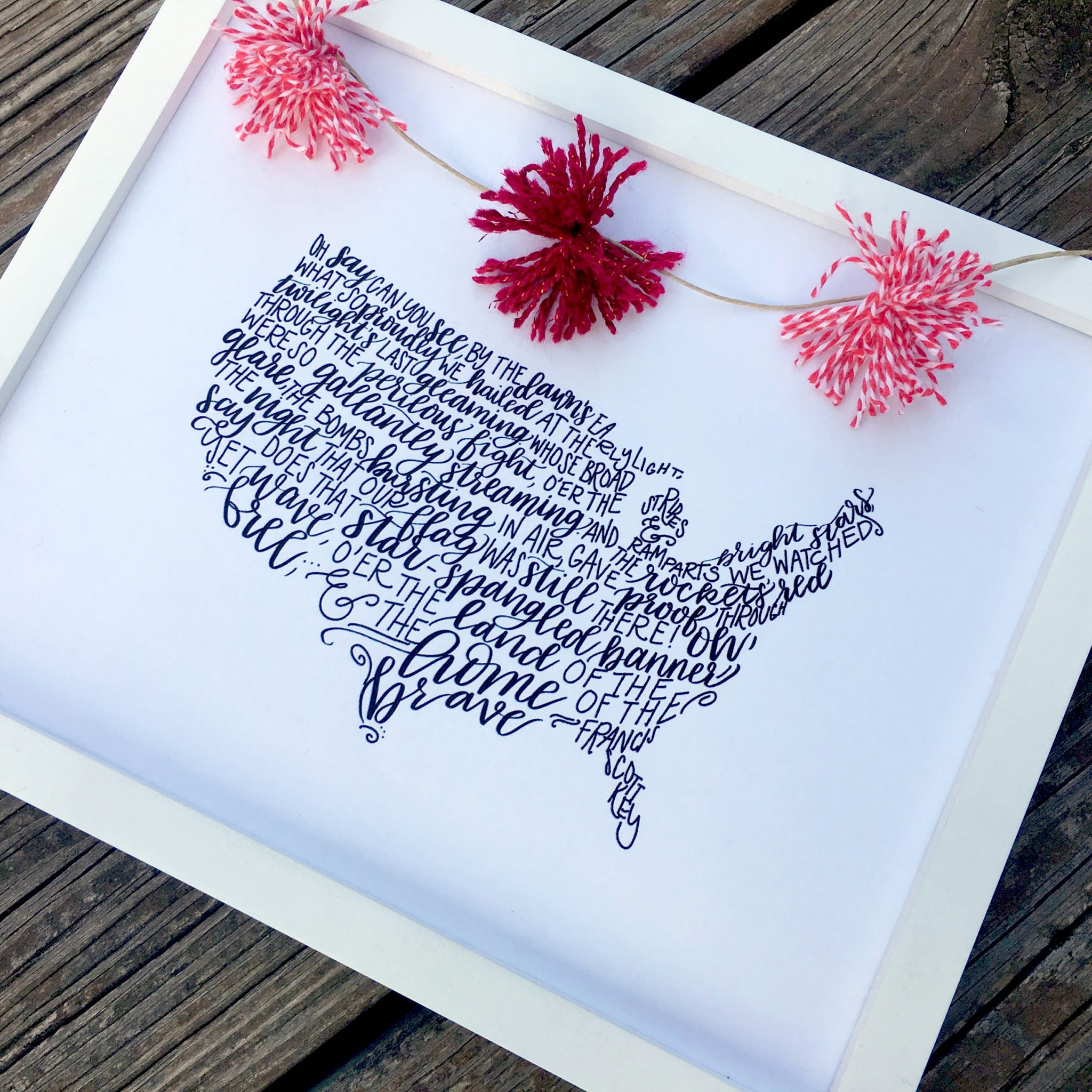 Patriotic Hand Lettered Printable