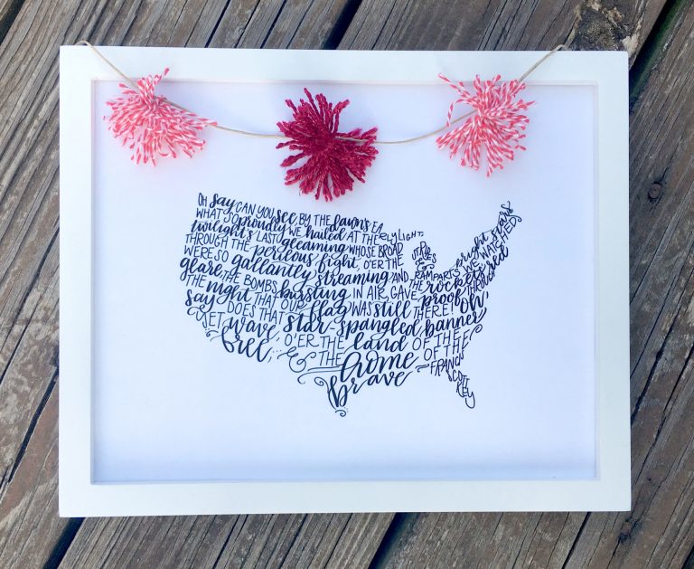 Hand Lettered Patriotic Printable