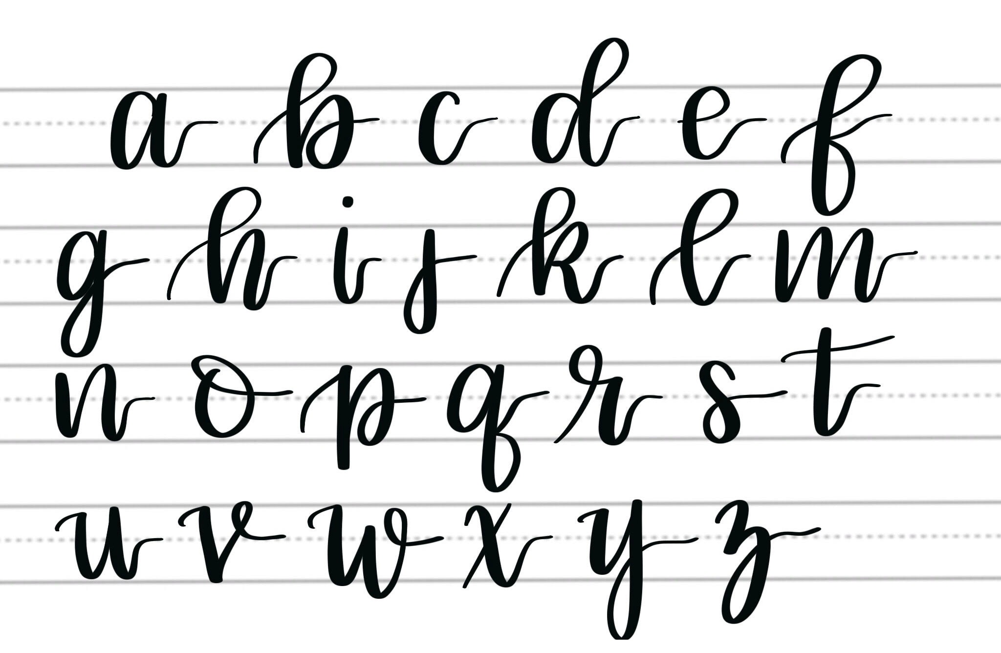 Hand Lettering Practice Pages: Connecting Letters